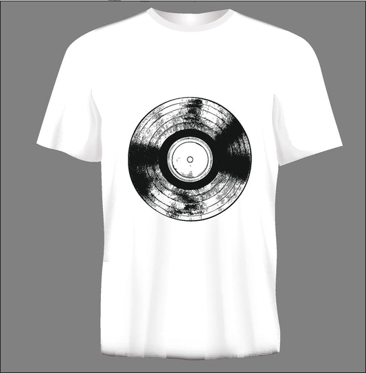 Short sleeve t-shirt  VINYL RECORD white TS214