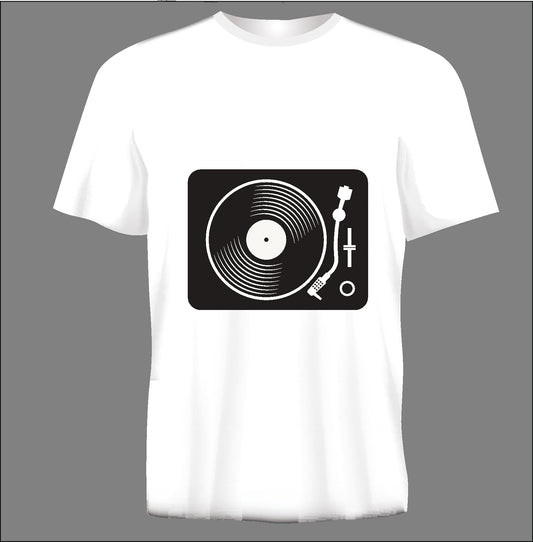 Short sleeve t-shirt  VINYL RECORD PLAYER white TS217