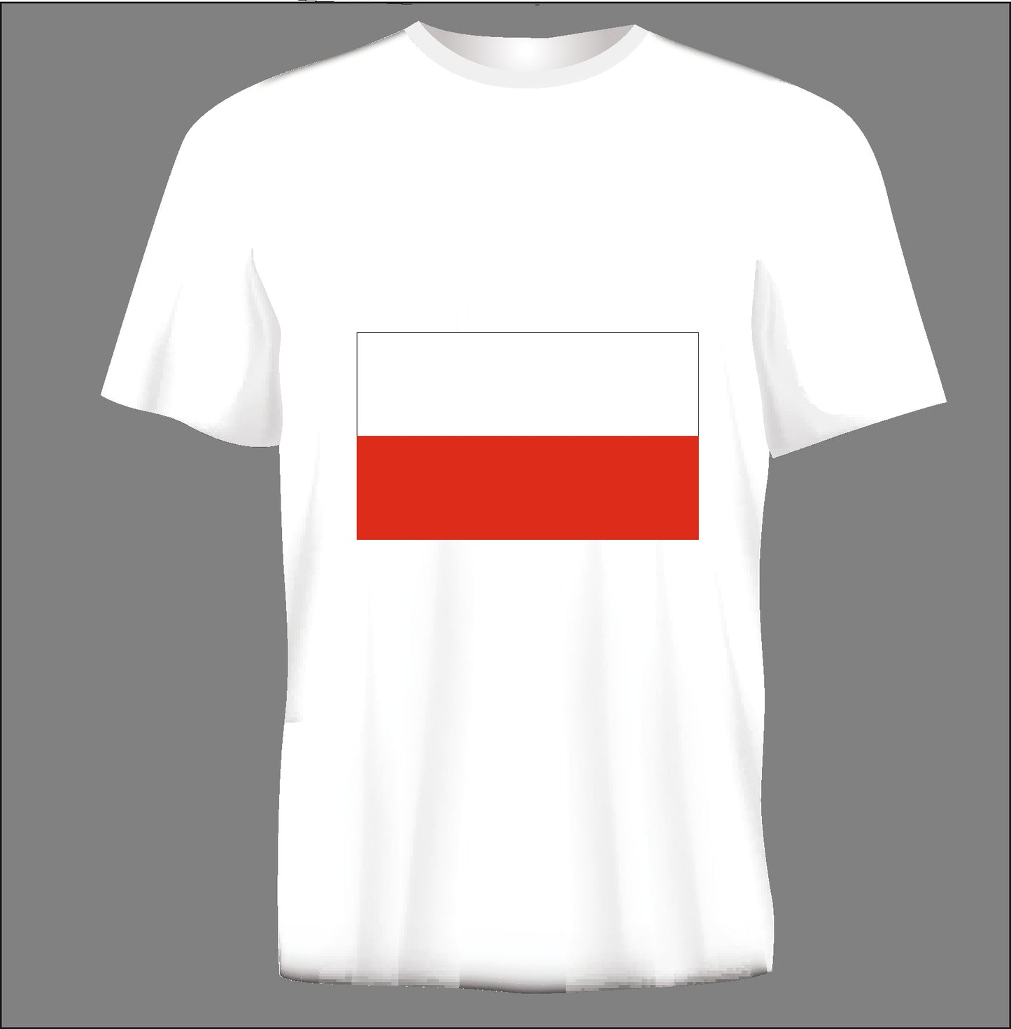 Short sleeve t-shirt POLISH FLAG white TS218