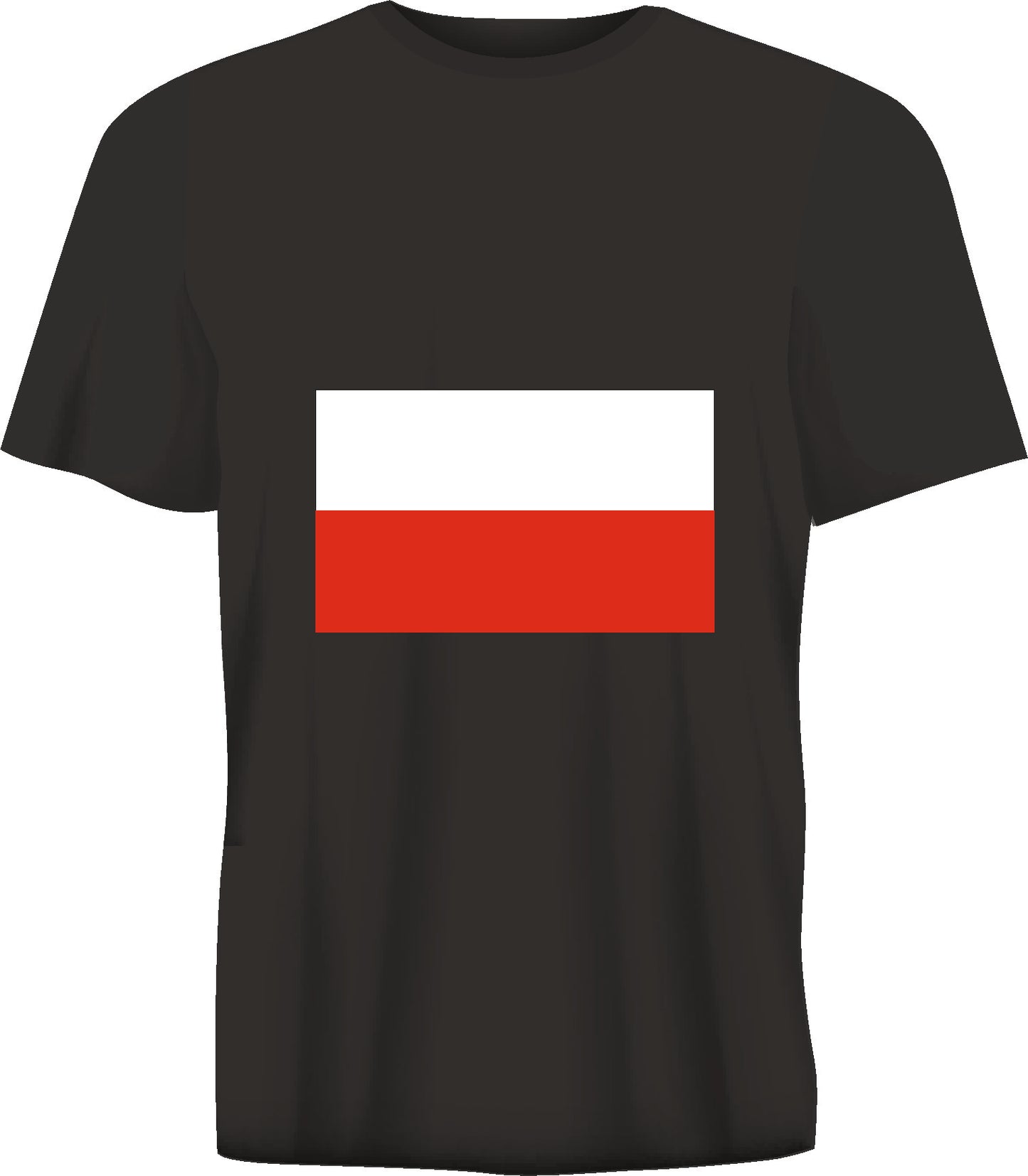 Short sleeve t-shirt POLISH FLAG black TS219