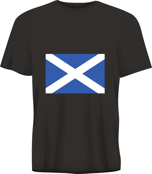 Short sleeve t-shirt SCOTLAND FALG  black TS224