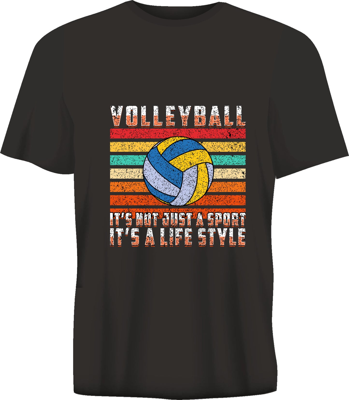 Short sleeve t-shirt VOLLEYBALL IT'S NOT JUST A SPORT...  black TS227