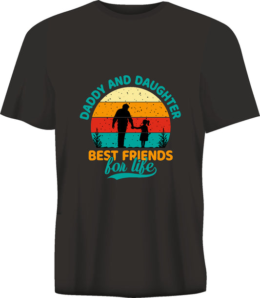 Short sleeve t-shirt  DADDY AND DAUGHTER BEST FRIENDS FOR LIFE  black TS228