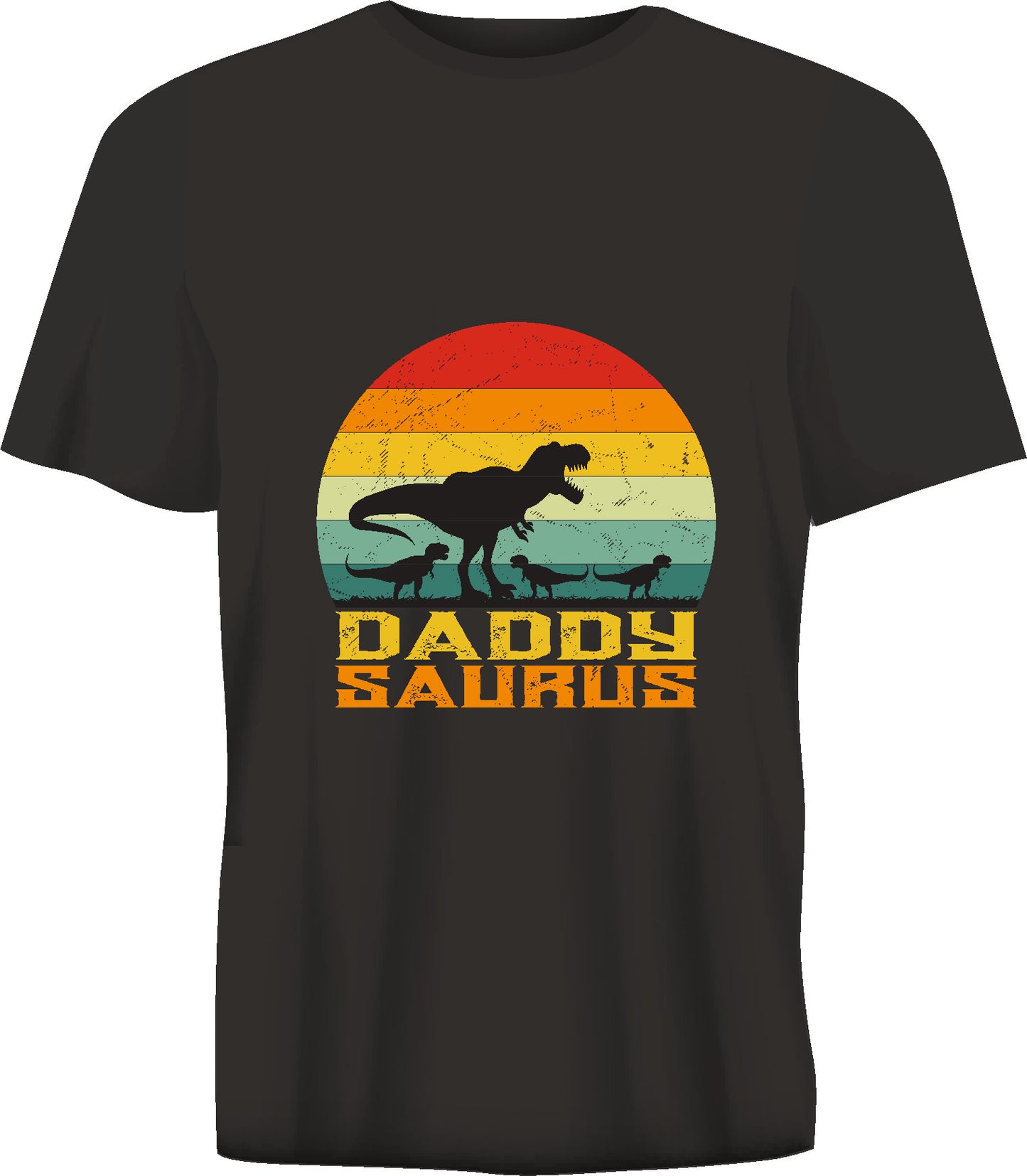 Short sleeve t-shirt DADDY SAURUS black TS239