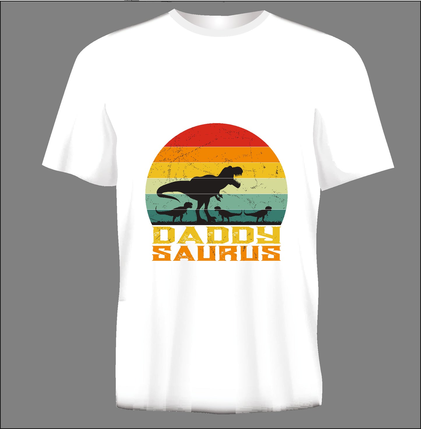 Short sleeve t-shirt DADDY SAURUS white TS240