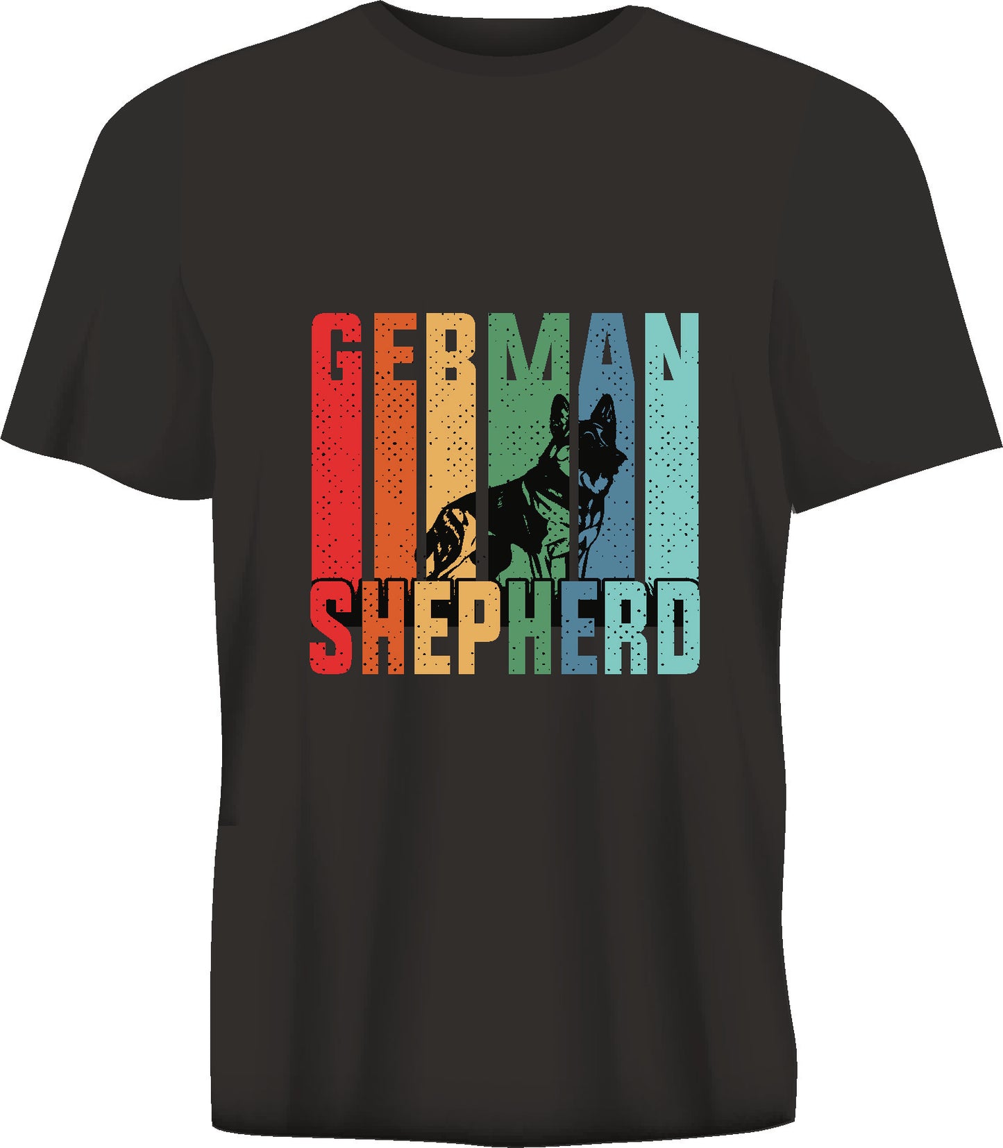 Short sleeve t-shirt GERMAN SHEPHERD black TS242