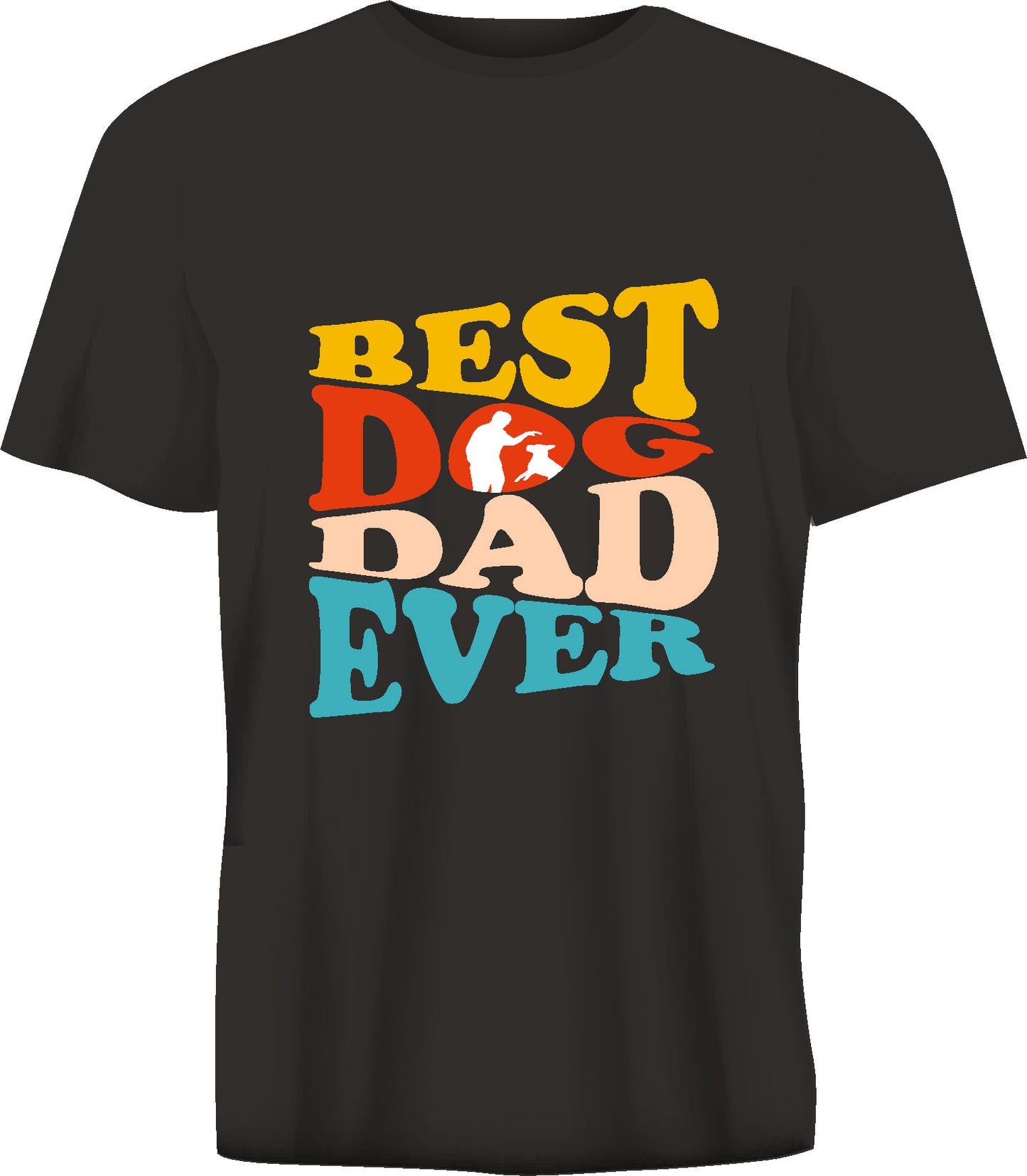 Short sleeve t-shirt BEST DOG DAD EVER black TS248