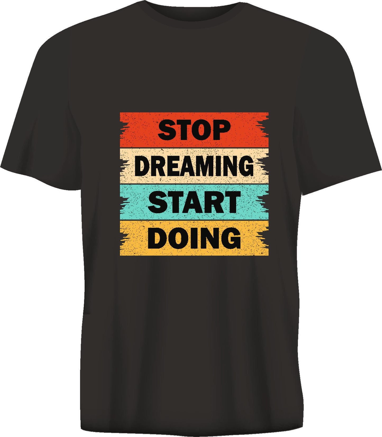 Short sleeve t-shirt STOP DREAMING START DOING.black TS251