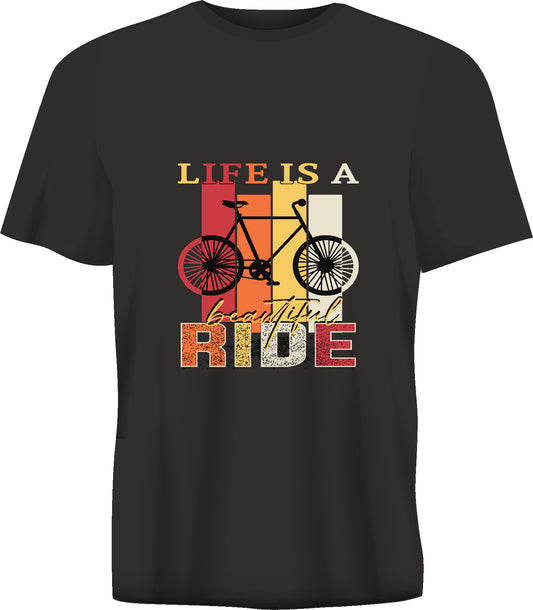 Short sleeve t-shirt LIFE IS A BEAUTIFUL black TS257