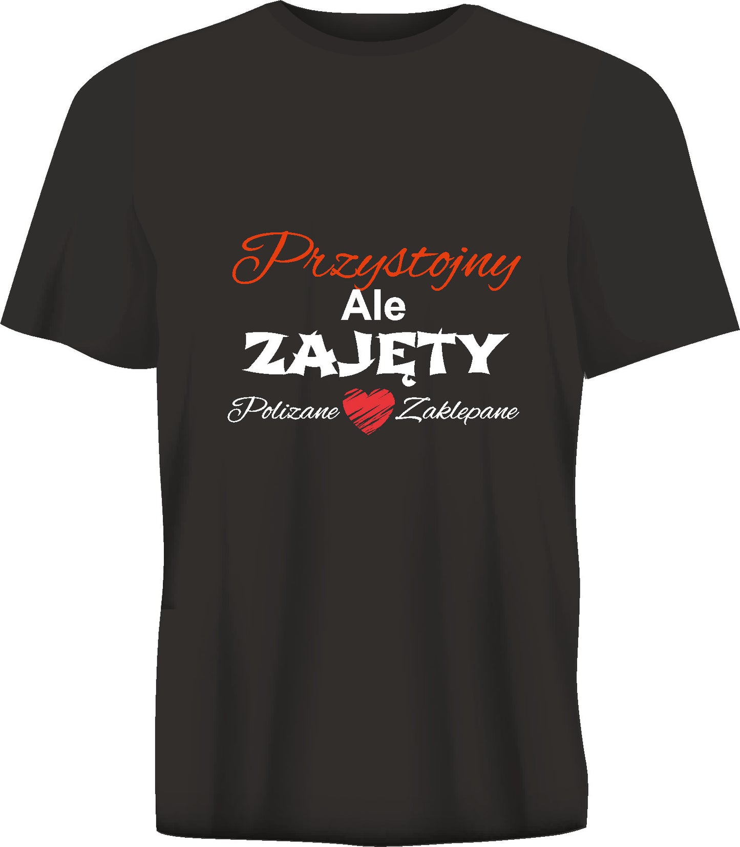 Short sleeve t-shirt PRZYSTOJNY ALE ZAJĘTY black TS26