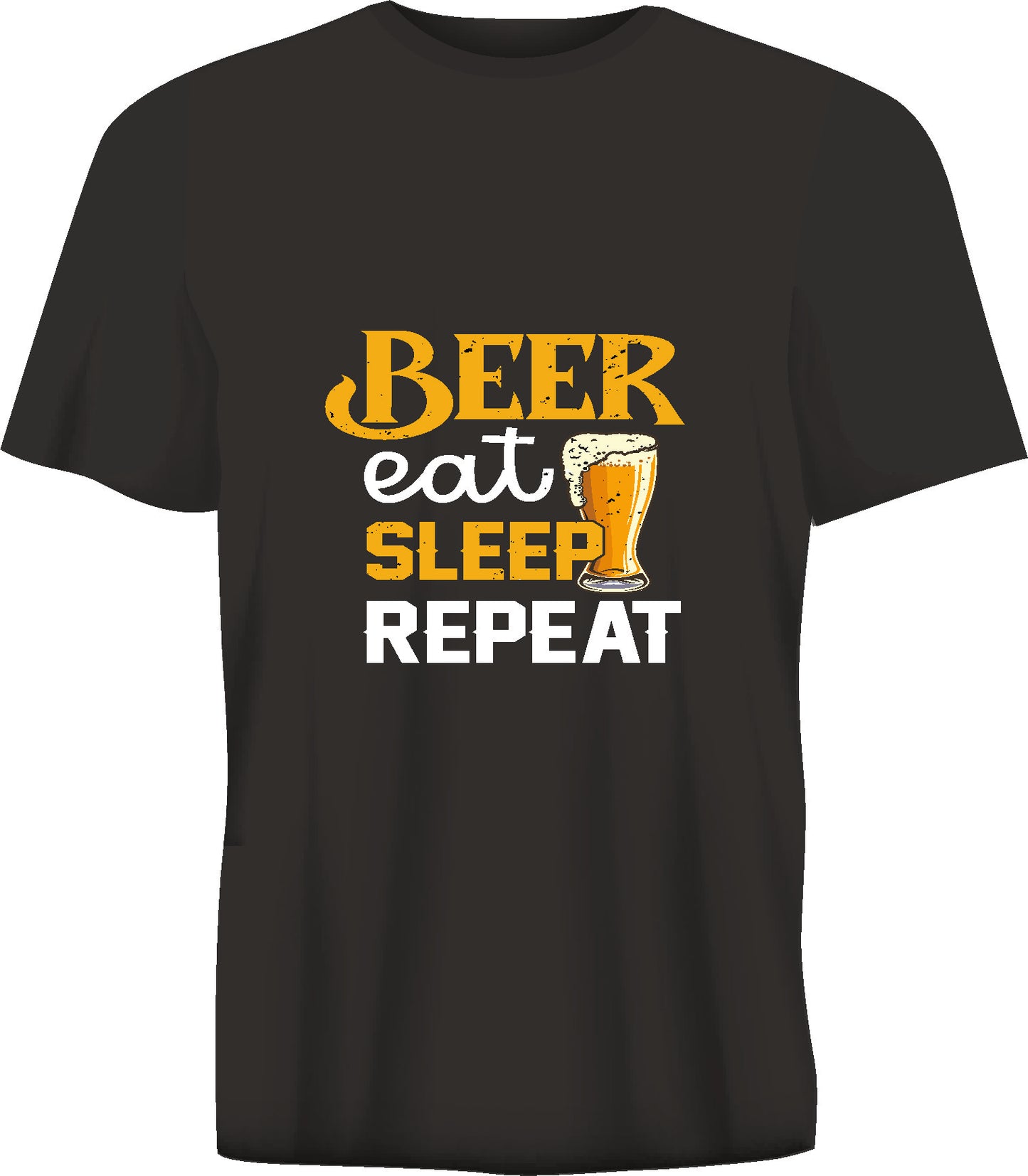 Short sleeve t-shirt TS280 BEER SLEEP EAT REPEAT black