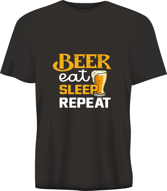 Short sleeve t-shirt TS280 BEER SLEEP EAT REPEAT black