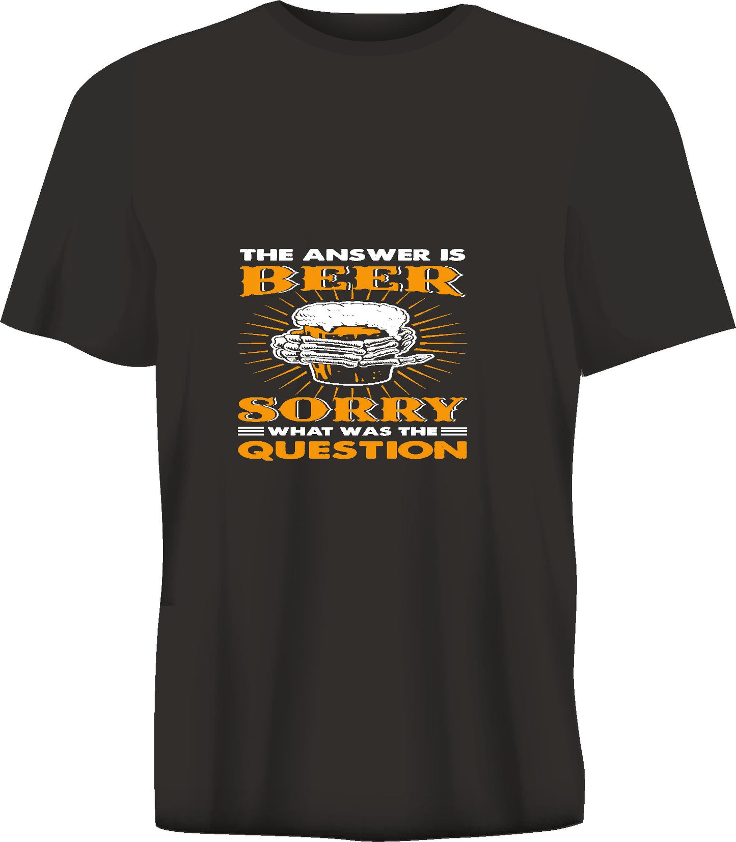 Short sleeve t-shirt TS284 THE ANSWER IS BEER... black