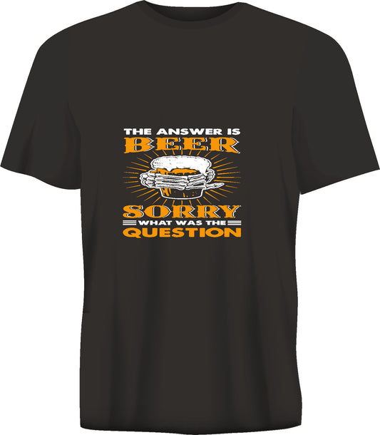 Short sleeve t-shirt TS284 THE ANSWER IS BEER... black