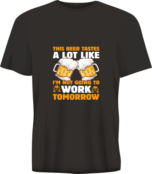 Short sleeve t-shirt TS285  THIS BEER TASTES LIKE.... black