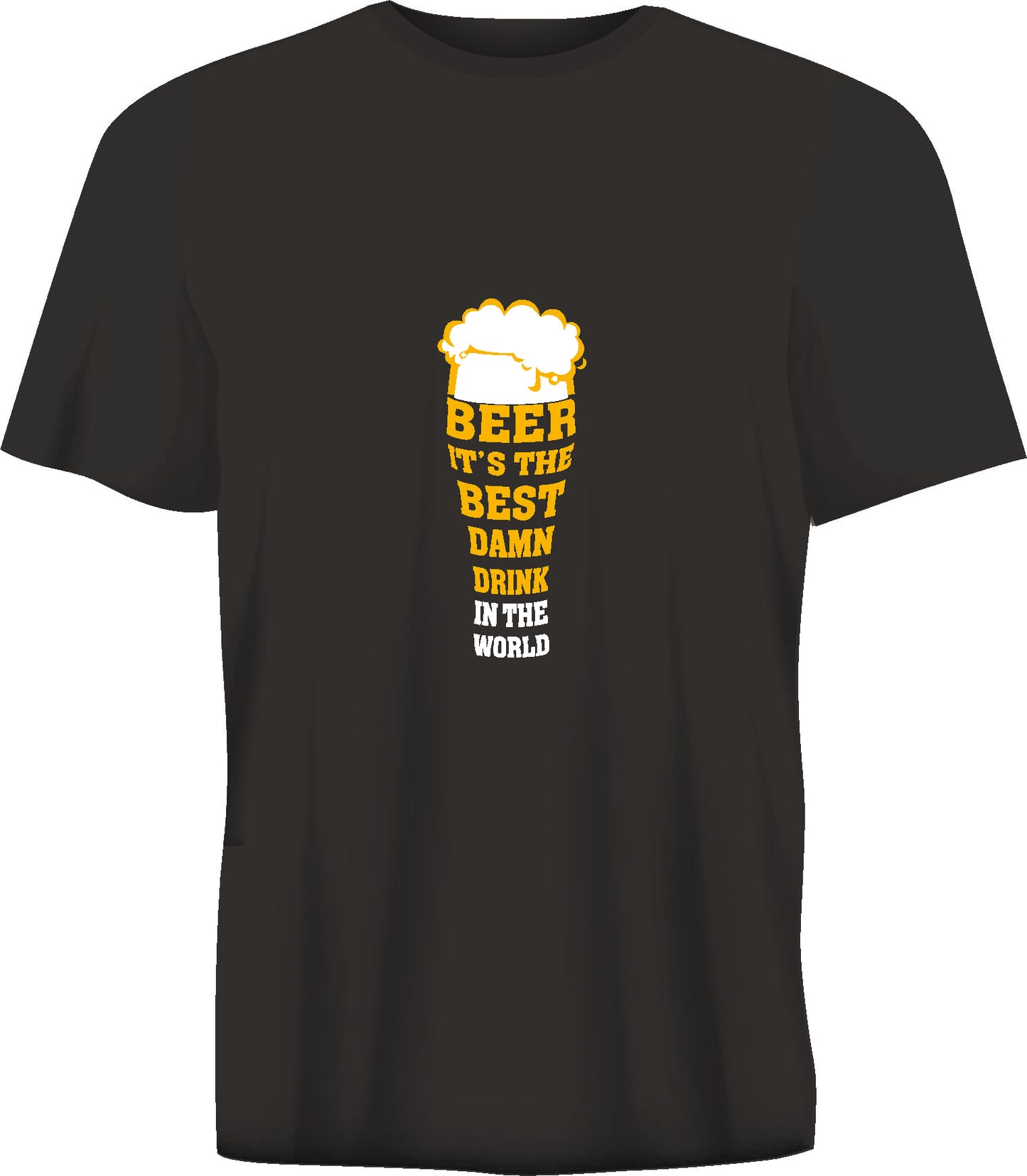 Short sleeve t-shirt TS287 BEER IT'S  THE BEST DAMN DRINK...black