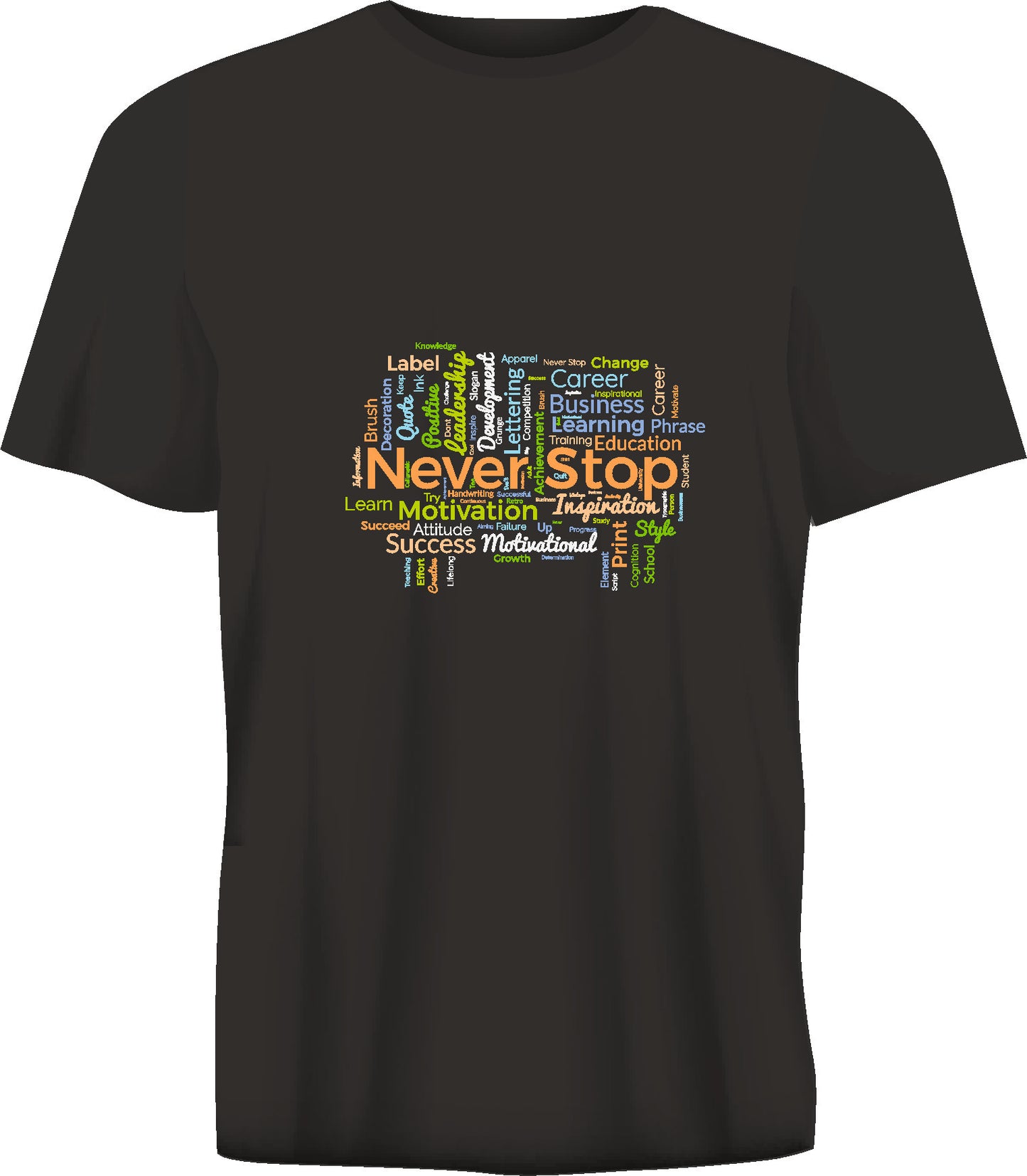 Short sleeve t-shirt TS295 NEVER STOP black