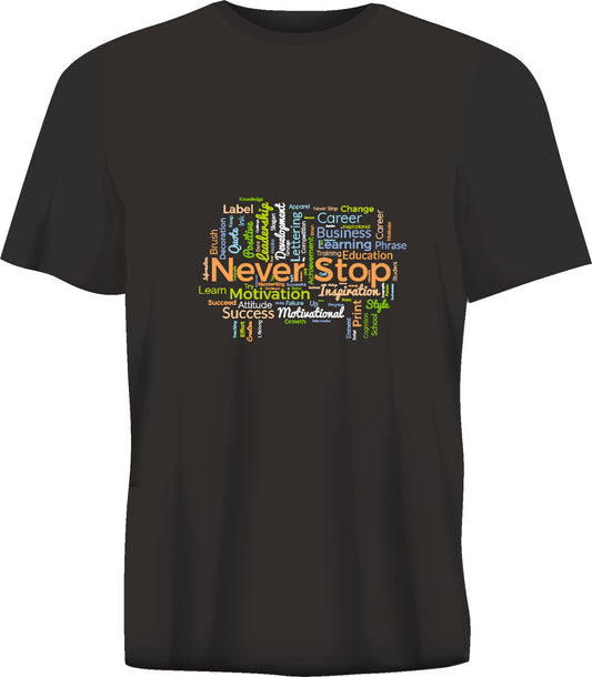 Short sleeve t-shirt TS295 NEVER STOP black
