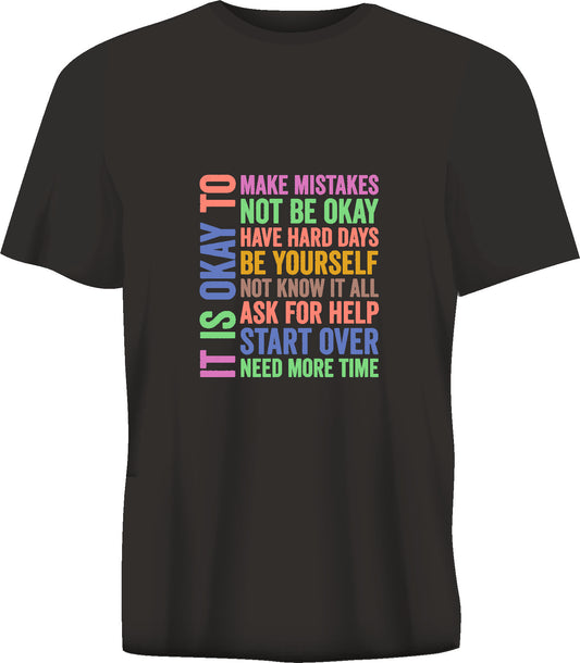 Short sleeve t-shirt TS299 IT IS OKAY TO ... black