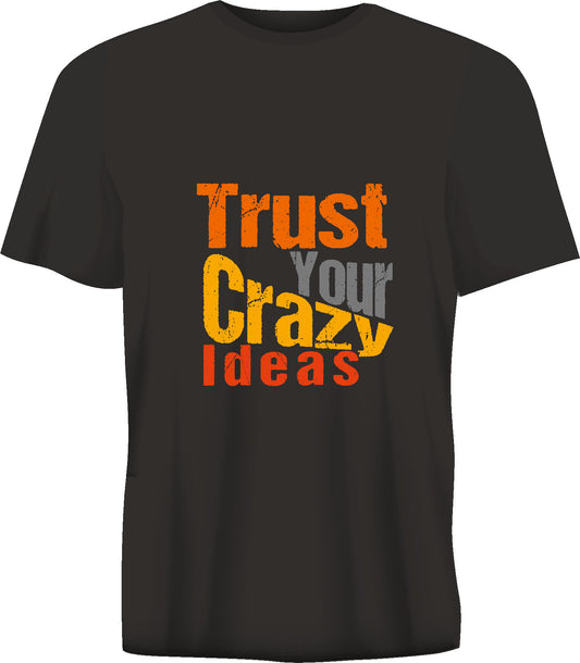 Short sleeve t-shirt TS301 TRUST YOUR CRAZY IDEAS black