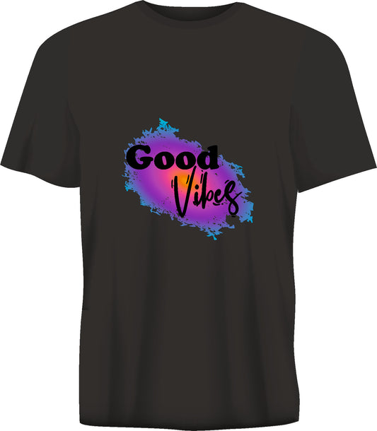 Short sleeve t-shirt TS303 GOOD VIBES black