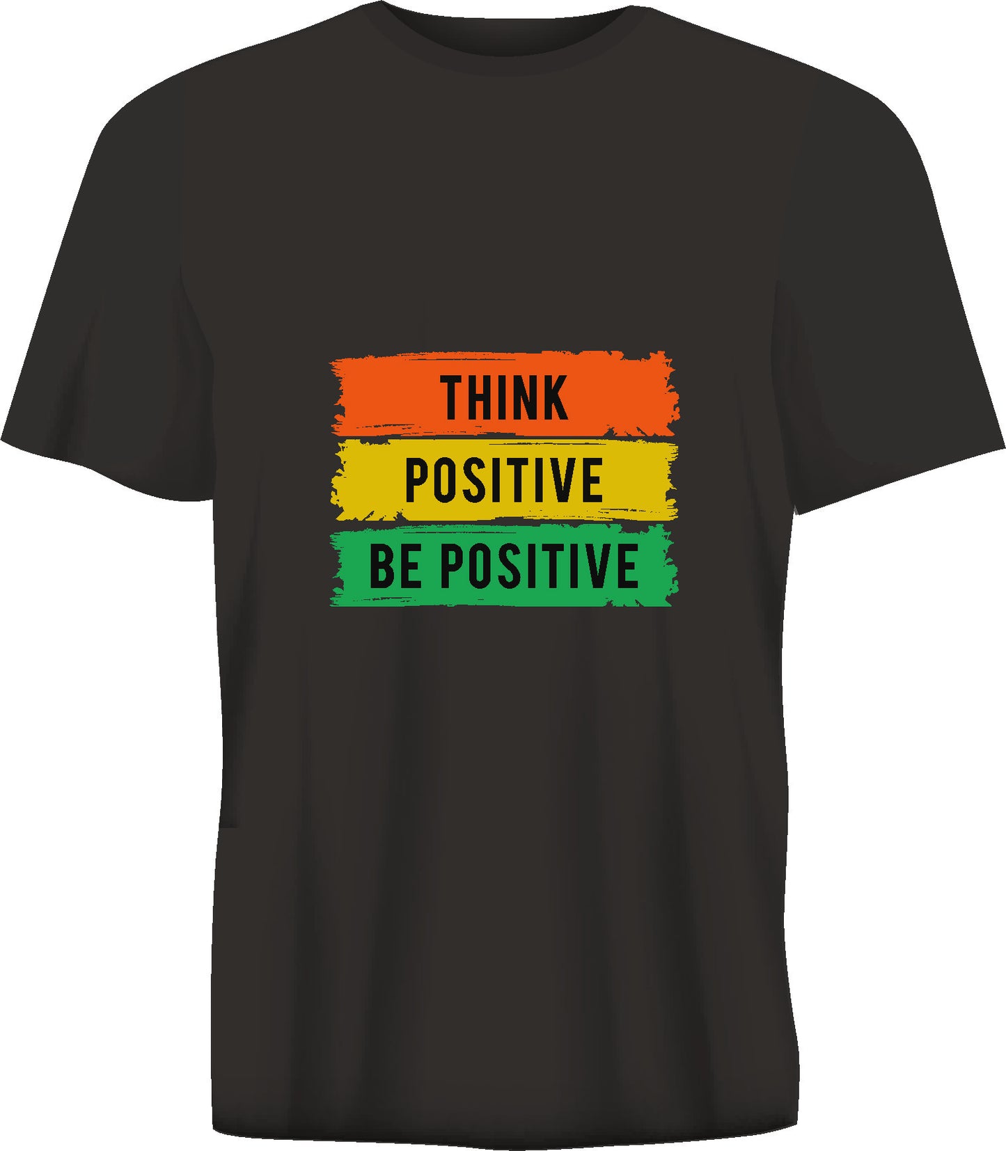 Short sleeve t-shirt TS309 THINK POSITIVE BE POSITIVE black