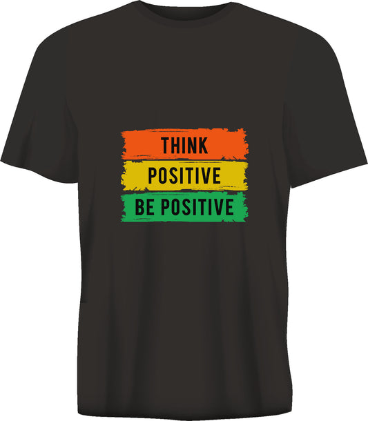 Short sleeve t-shirt TS309 THINK POSITIVE BE POSITIVE black