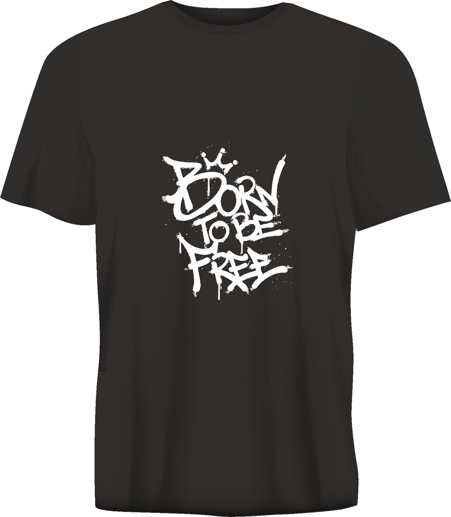 Short sleeve t-shirt TS318 BORN TO BE FREE black