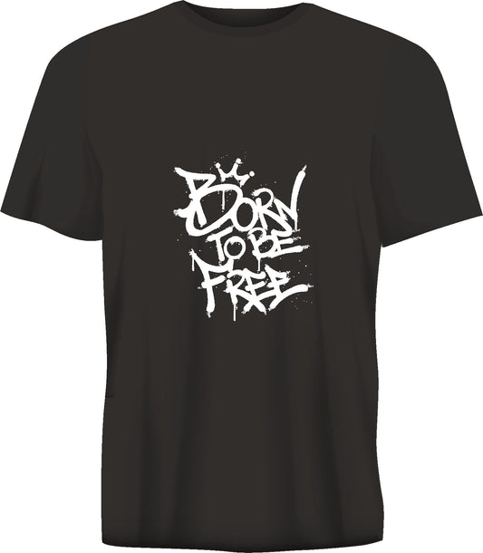Short sleeve t-shirt TS318 BORN TO BE FREE black