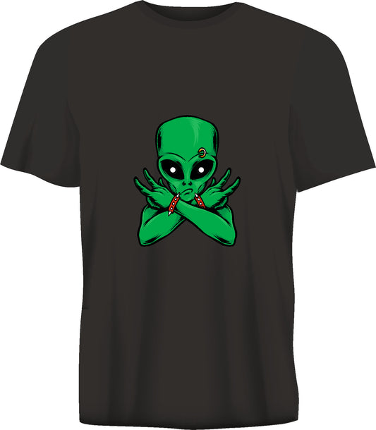Short sleeve t-shirt TS323 Rock and roll alien black