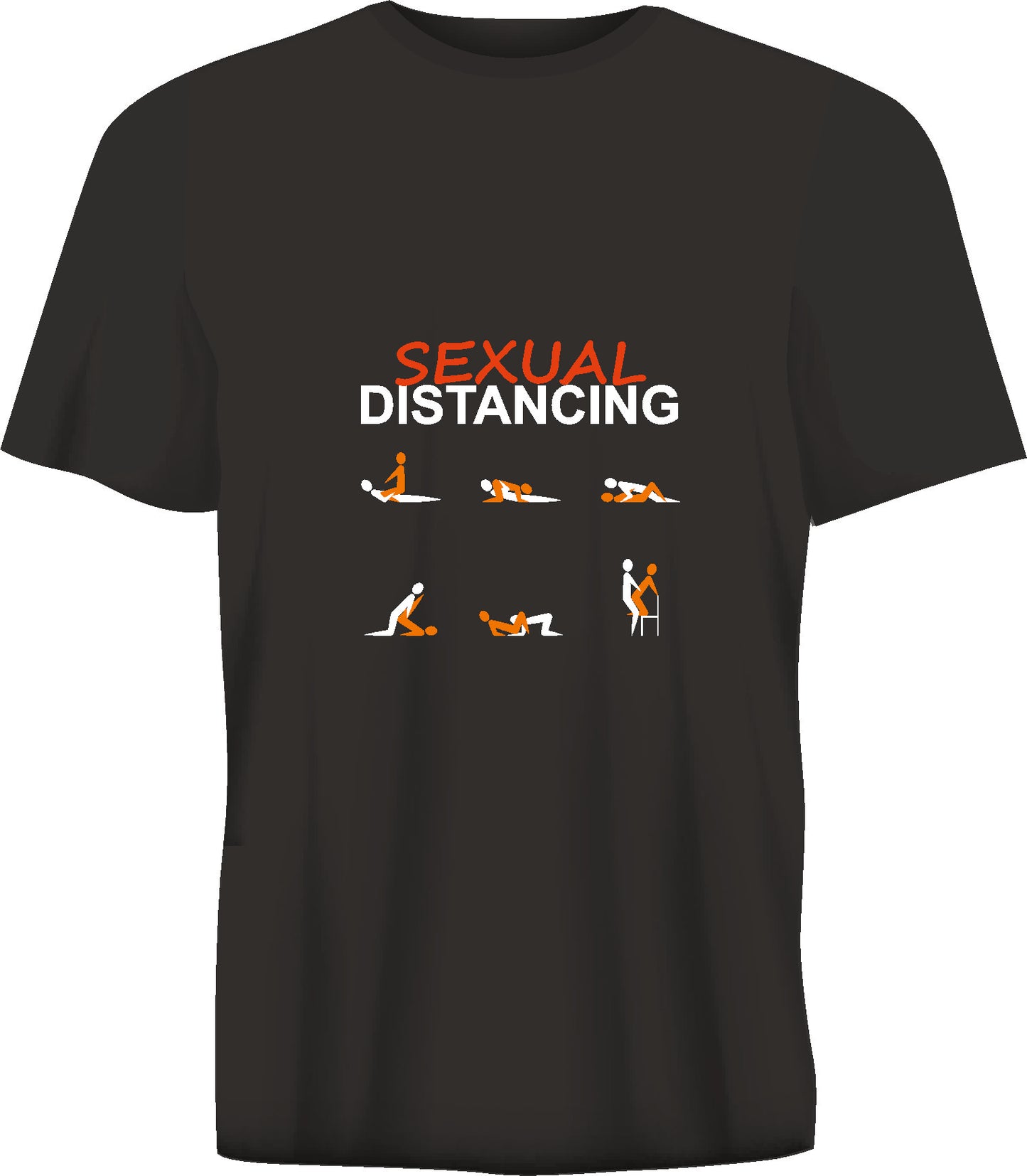 Short sleeve t-shirt TS333 SEXUAL  DISTANCING  black