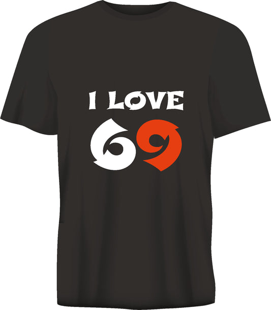 Short sleeve t-shirt TS335 I LOVE 69  black