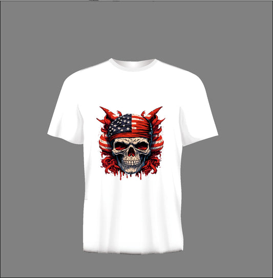 Short sleeve t-shirt TS337 SKULL white