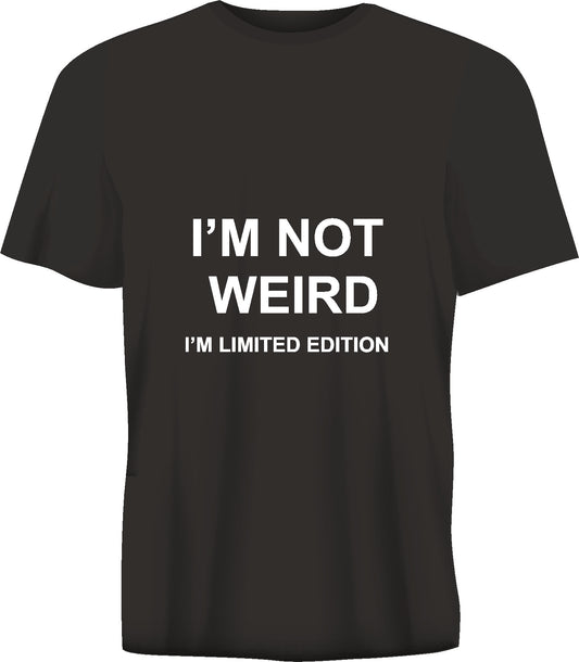 Short sleeve t-shirt TS338 I'M NOT WEIRD I'M LIMITED EDITION  black