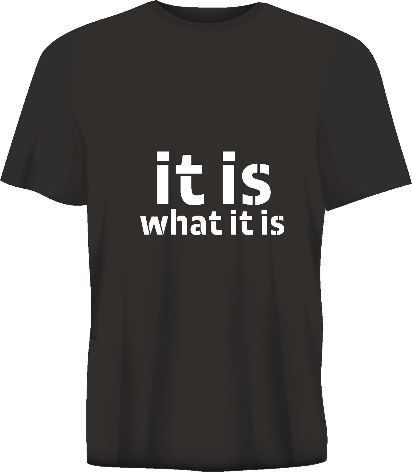 Short sleeve t-shirt TS344  IT IS WHAT IT IS  black