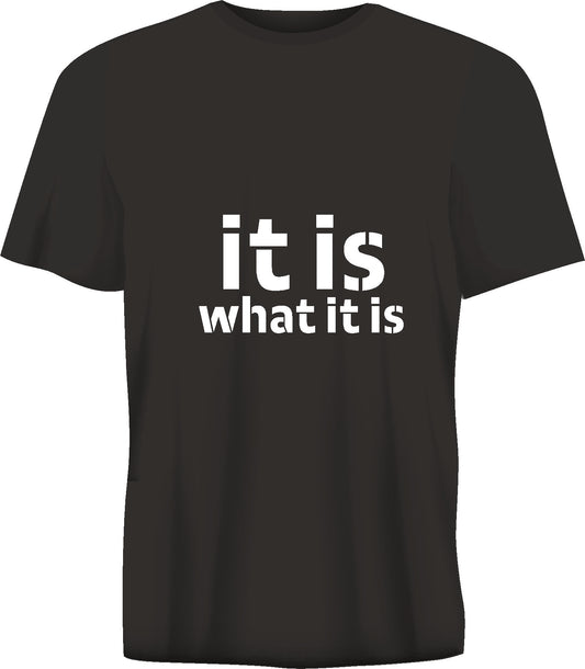 Short sleeve t-shirt TS344  IT IS WHAT IT IS  black