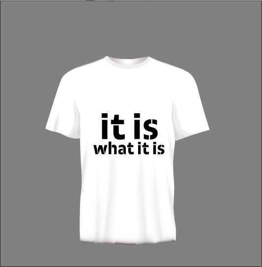 Short sleeve t-shirt TS345  IT IS WHAT IT IS white