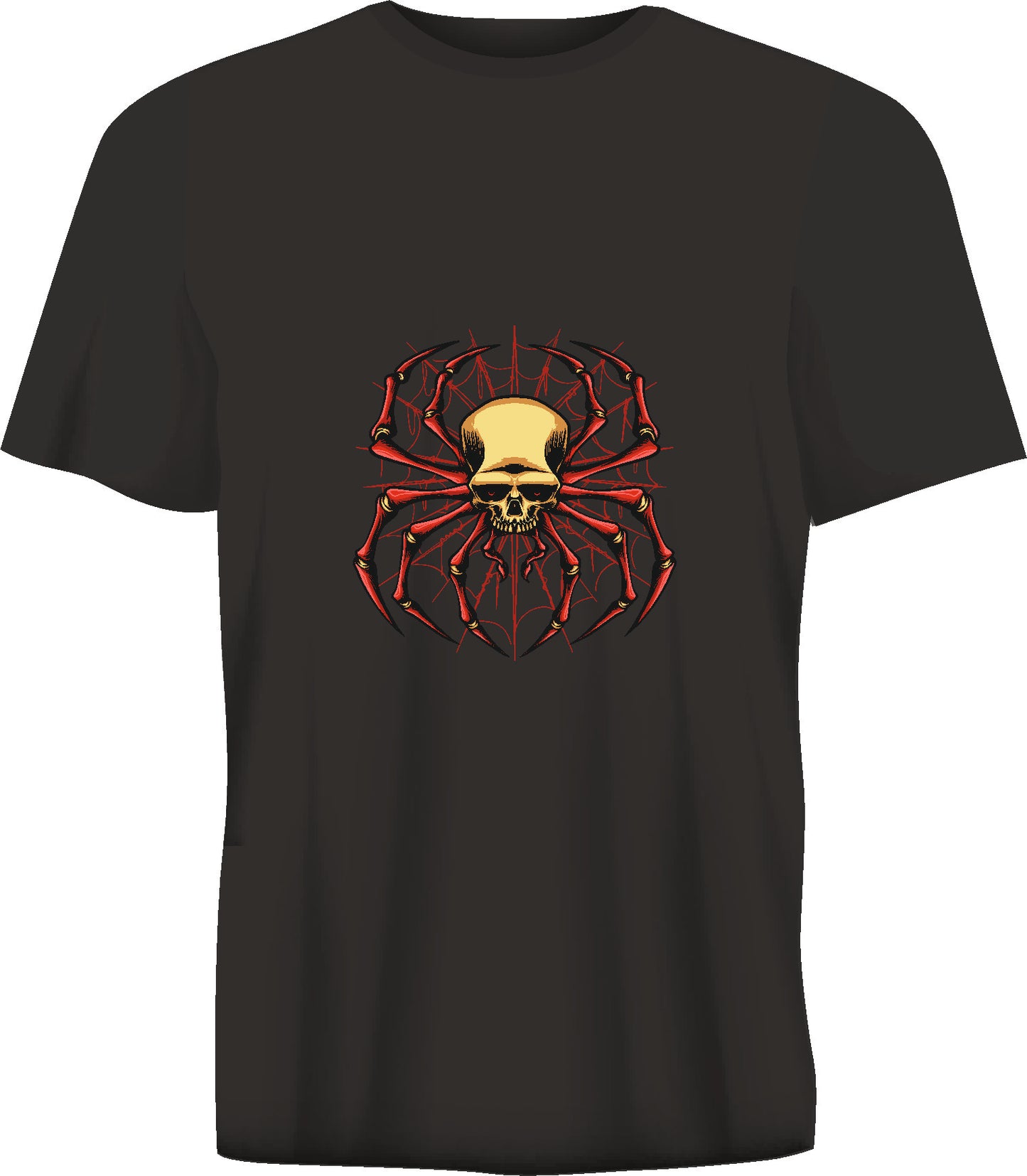 Short sleeve t-shirt TS369 SKULL SPIDER black