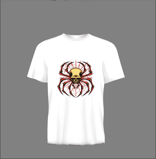 Short sleeve t-shirt TS370 SKULL SPIDER  white