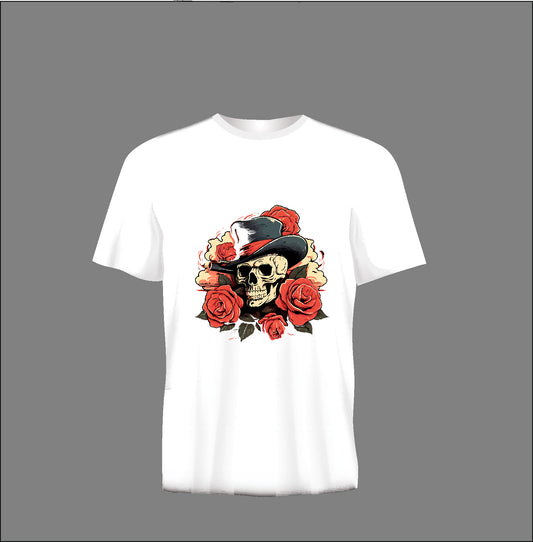 Short sleeve t-shirt TS372 SKULL  white
