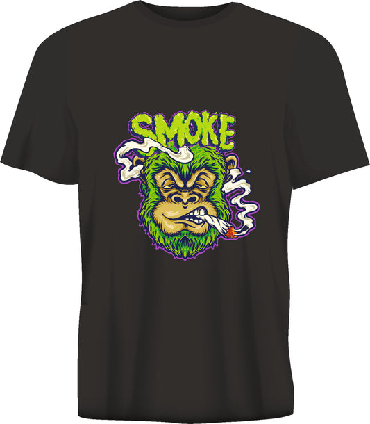 Koszulka z krótkim rękawem SMOKE MONKEY czarna TS41