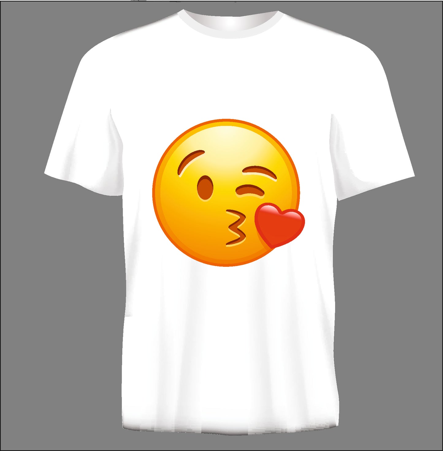 Short sleeve t-shirt  EMOJI white TS48