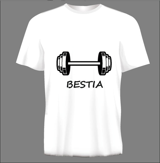 Short sleeve t-shirt  BESTIA white TS80