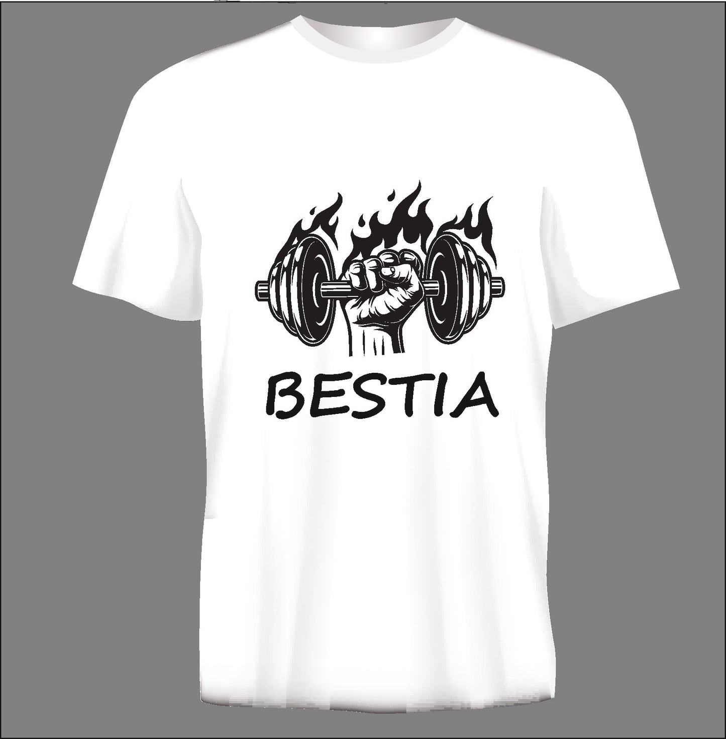 Short sleeve t-shirt  BESTIA white TS82