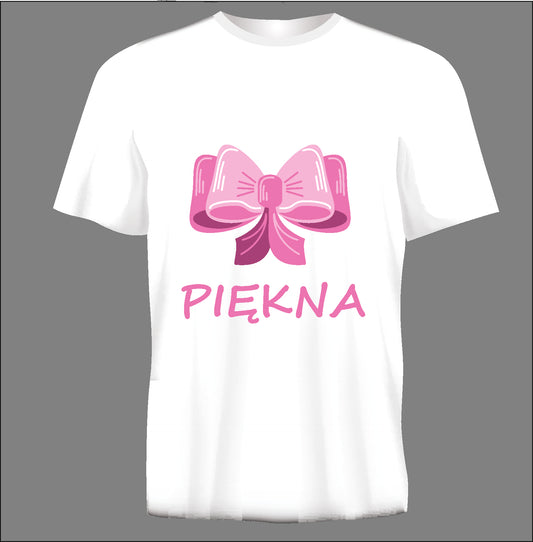 Short sleeve t-shirt  PIĘKNA white TS84