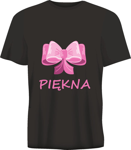 Short sleeve t-shirt  PIĘKNA black TS85