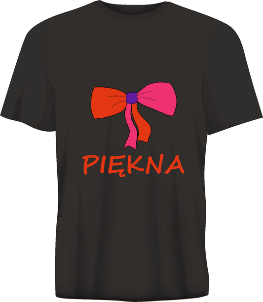 Short sleeve t-shirt  PIĘKNA black TS87