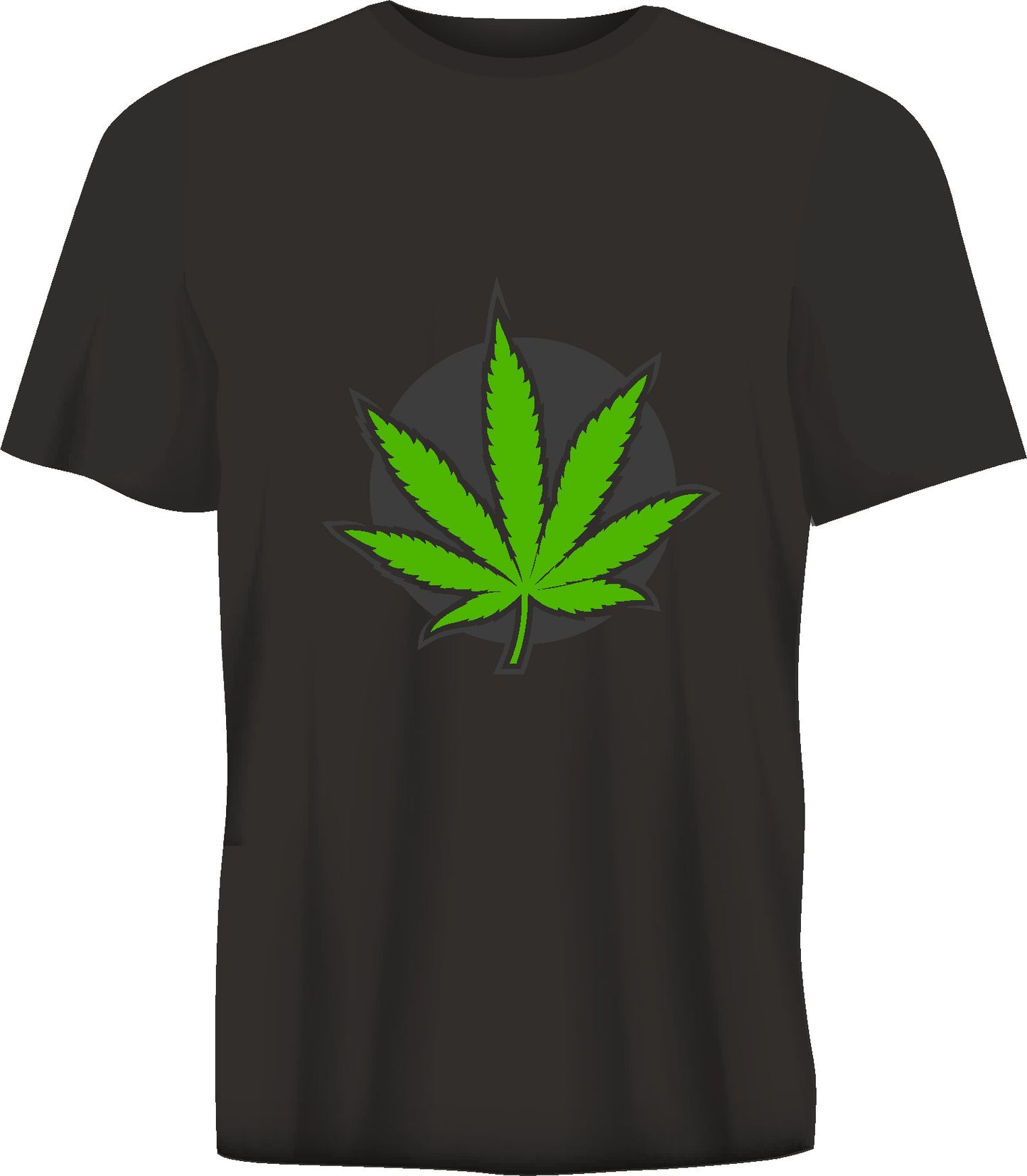 Short sleeve t-shirt MARIJUANA LEAF black TS95